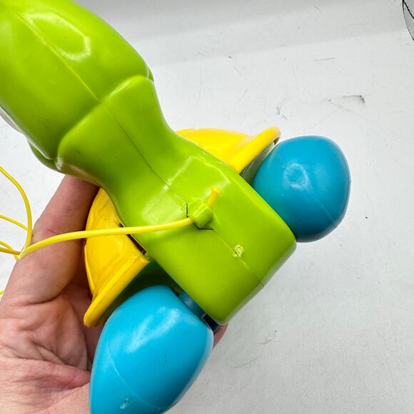 Vintage 1970s Fisher Price Tag Along Sailor Hat Turtle Pull Toy Retro - Picture 7 of 8